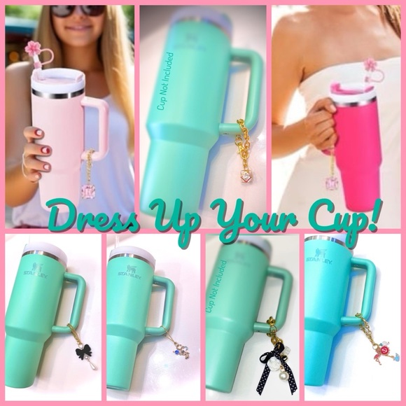 Stanley Cup Accessory Pink Dangle Floral - Picture 6 of 6